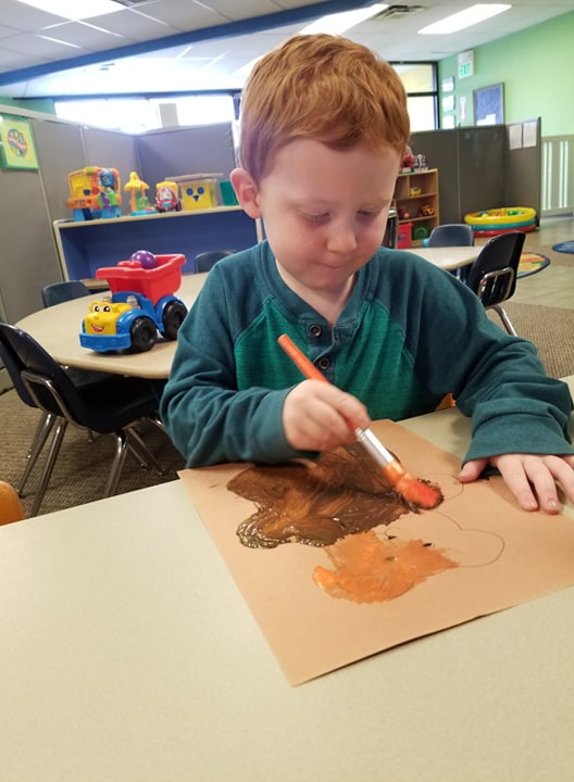 Child enjoying an art activity